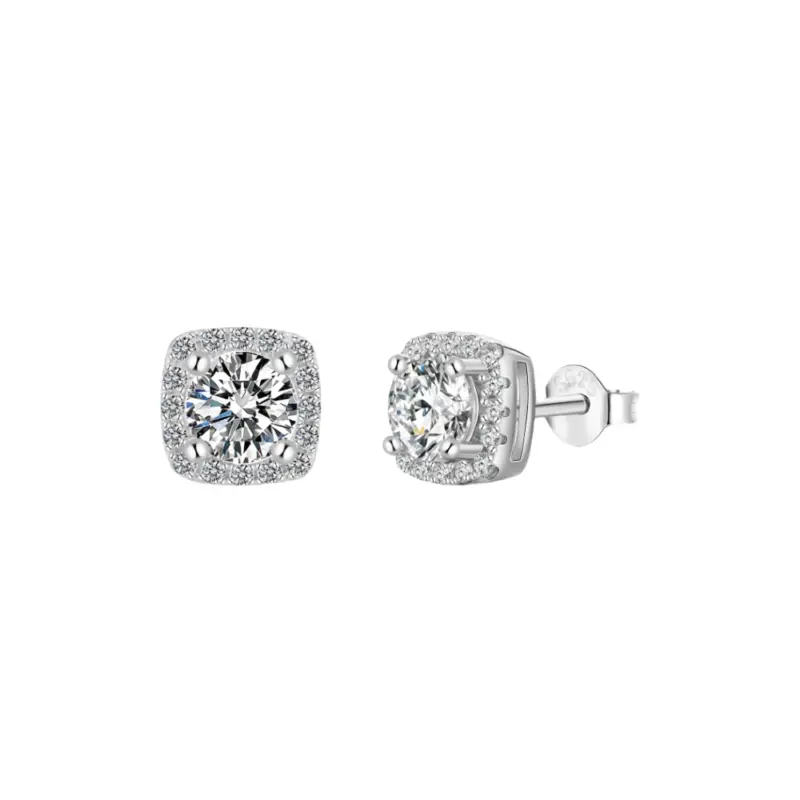 Luminous Radiance Halo Stud Earrings