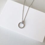 Eternal Twist Zircon Halo Pendant Necklace - Image 4
