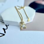 Golden Gleam Teddy Bear Pendant Necklace - Image 2