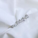 Geometric Radiance Square Zircon Earrings - Image 5