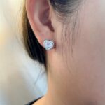 Sparkling Heart Solitaire Earrings - Image 5