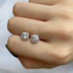 Luminous Radiance Halo Stud Earrings - Image 2