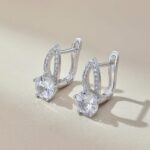Elegant Solitaire Drop Earrings - Image 2