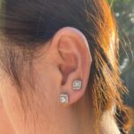 Luminous Radiance Halo Stud Earrings - Image 4