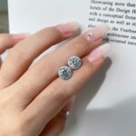 Luminous Halo Round-Cut Stud Earrings - Image 3