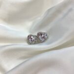 Sparkling Heart Solitaire Earrings - Image 8