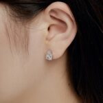 Lustrous Pearl and Zircon Stud Earrings - Image 2
