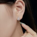 Lustrous Pearl and Zircon Stud Earrings - Image 3