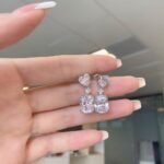 Elegant Halo Drop Earrings - Image 2