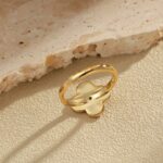 Lucky Clover Diamond Enamel Ring - Image 4