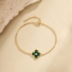 Lucky Clover Enamel Charm Bracelet - Image 2