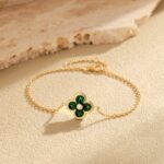Lucky Clover Enamel Charm Bracelet - Image 3