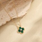 Emerald Enchantment Clover Necklace - Image 9