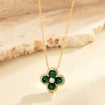 Emerald Enchantment Clover Necklace - Image 10
