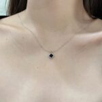 Black Clover Zircon Pendant Necklace - Image 4