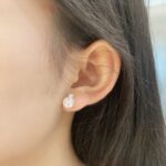 Lustrous Pearl & Crystal Stud Earrings - Image 5