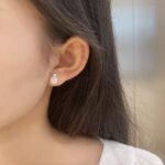 Lustrous Pearl & Crystal Stud Earrings - Image 6