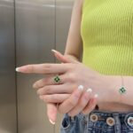 Lucky Clover Diamond Enamel Ring - Image 7