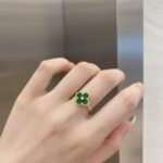 Lucky Clover Diamond Enamel Ring - Image 8