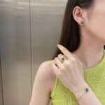 Lucky Clover Diamond Enamel Ring - Image 9