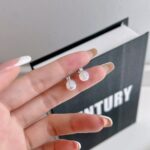 Lustrous Pearl & Crystal Stud Earrings - Image 7