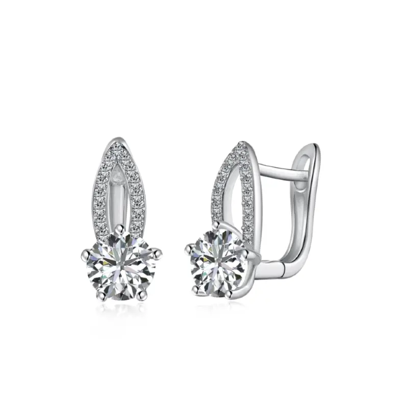 Elegant Solitaire Drop Earrings