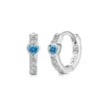 Heart Blue Drop Earrings