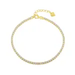 Golden Luminescence Tennis Bracelet