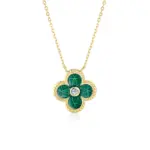 Emerald Enchantment Clover Necklace