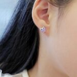 Lavender Whimsy Owl Stud Earrings - Image 3