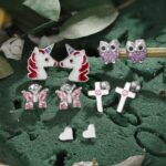 Lavender Whimsy Owl Stud Earrings - Image 5