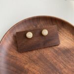 Golden Radiance Halo Stud Earrings - Image 5