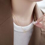 Golden Radiance Circle Pendant Necklace - Image 6