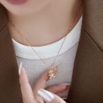 Golden Gleam Teddy Bear Pendant Necklace - Image 7