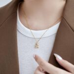Golden Gleam Teddy Bear Pendant Necklace - Image 9