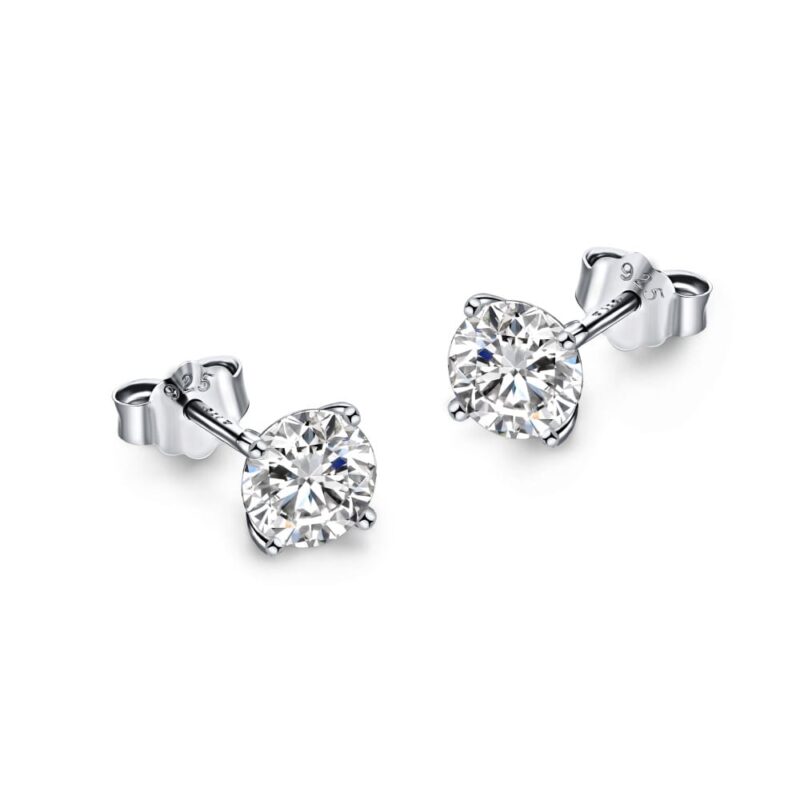 Classic Solitaire Zircon Stud Earrings