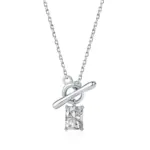 Knot and Solitaire Pendant Silver Necklace