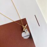 Knot and Solitaire Pendant Gold Necklace - Image 7