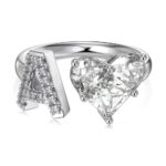 Initial A Heart Ring
