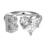 Initial B Heart Ring