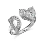 Initial D Heart Ring - 925 Sterling Silver