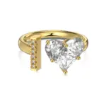 Initial I Heart Ring - 925 Sterling Silver - Image 2