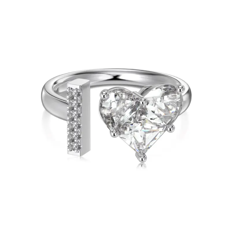 Initial I Heart Ring