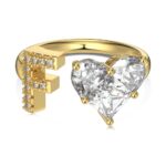 Initial F Heart Ring - 925 Sterling Silver - Image 2