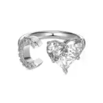 Initial C Heart Ring