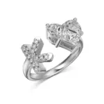 Initial K Heart Ring