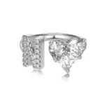 Initial N Heart Ring
