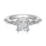 Cushion Radiance 925 Sterling Silver Ring