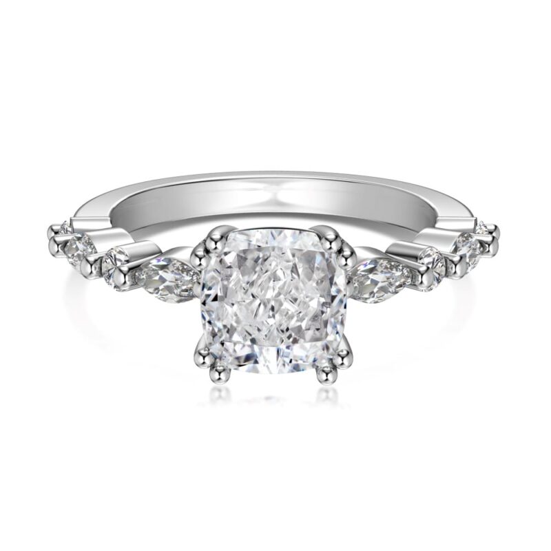 Cushion Radiance 925 Sterling Silver Ring