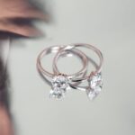 Double Solitaire 925 Sterling Silver Ring Set - Image 4